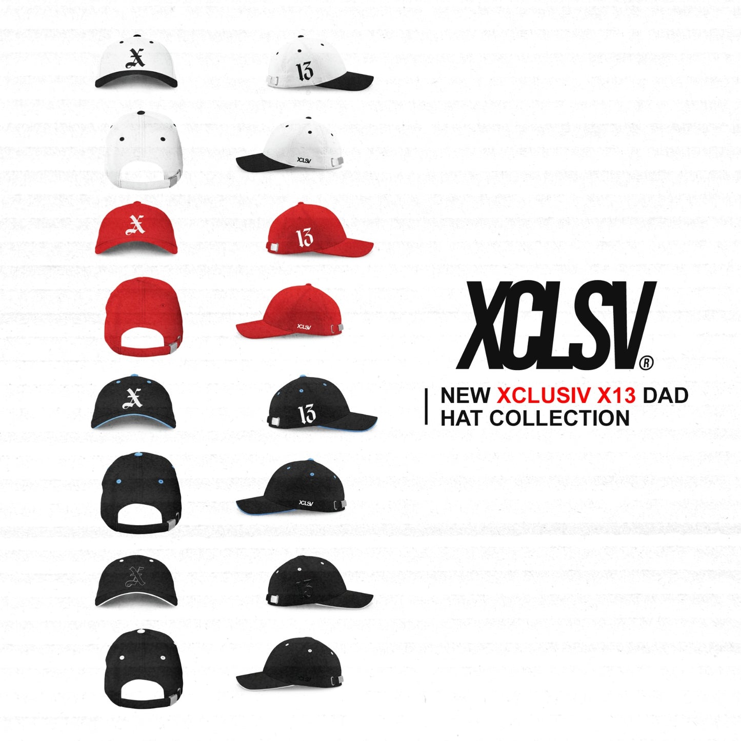 Gorra New Xclusiv X13 Dad Hat Black - Xclusiv Clothing Company