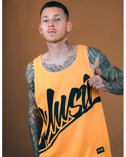 XCLUSIV SIGNATURE TANK TOP ORANGE - Xclusiv Clothing Company