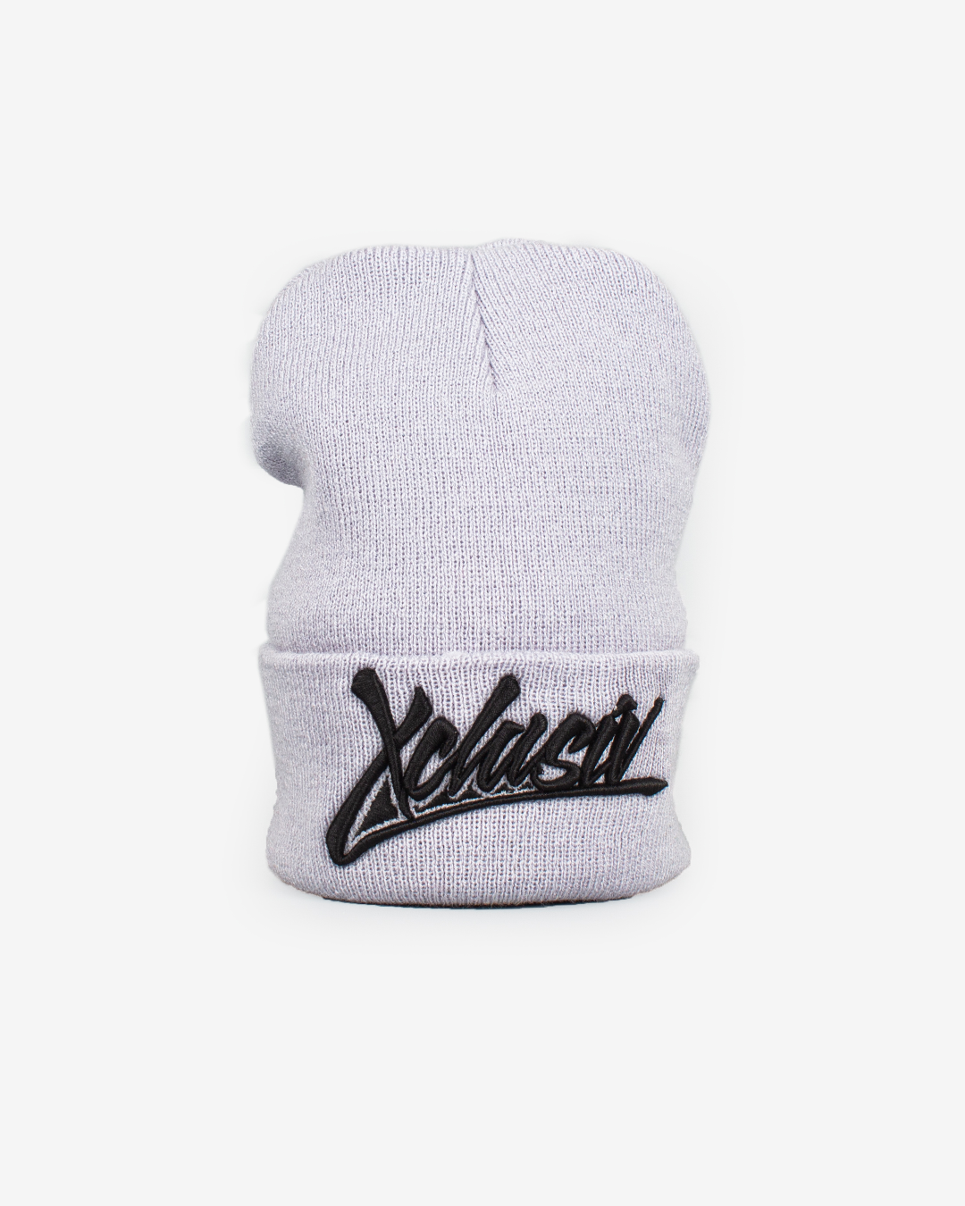 XCLUSIV GRAY SIGNATURE LOGO BEANIE - Xclusiv Clothing Company