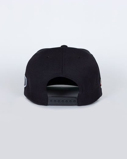 Gorra Xclusiv Cursive Rombo snapback Hat - Black - Xclusiv Clothing Company