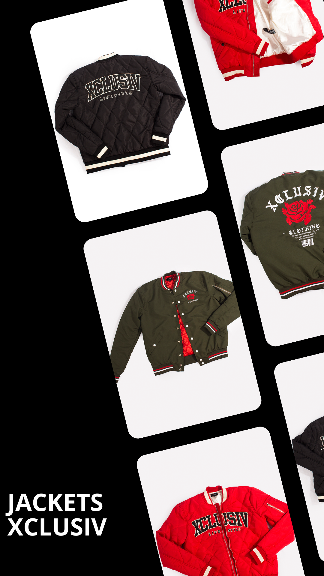 "Descubre nuestra variedad de Jackets en Xclusiv Clothing. Diseños exclusivos de ropa urbana y streetwear para hombres en tendencia. ¡Marca la diferencia con nuestra marca de ropa de calidad!"