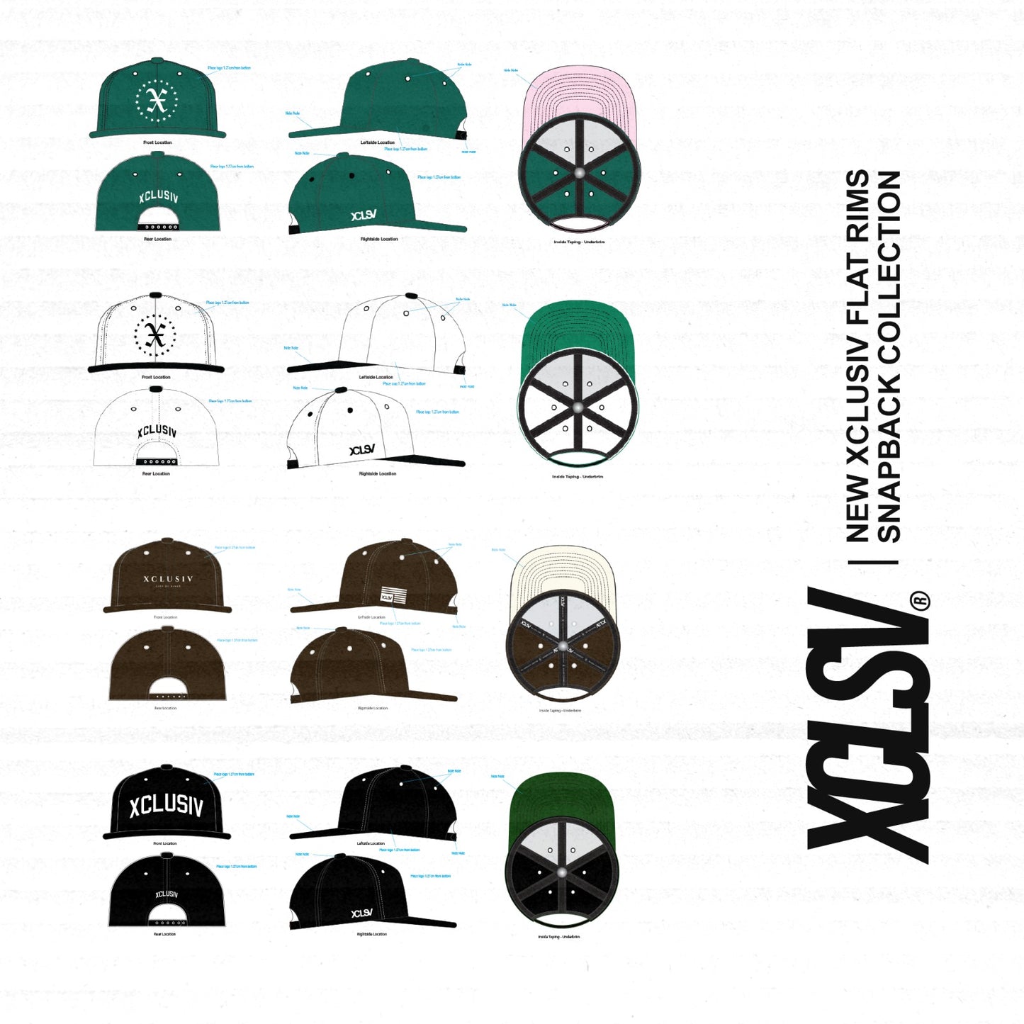 Gorra New Xclusiv Flat Rims Snapback Gamuza Green - Xclusiv Clothing Company