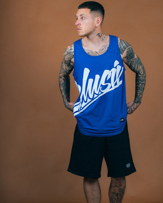 XCLUSIV SIGNATURE TANK TOP BLUE - Xclusiv Clothing Company