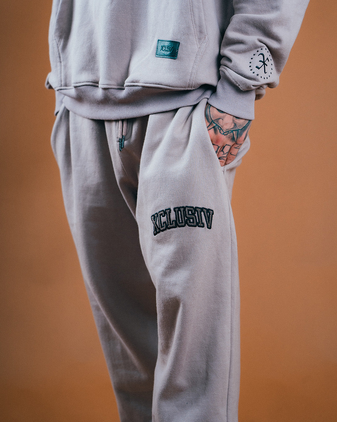 XCLUSIV CEMENT VARSITY PANTS - Xclusiv Clothing Company