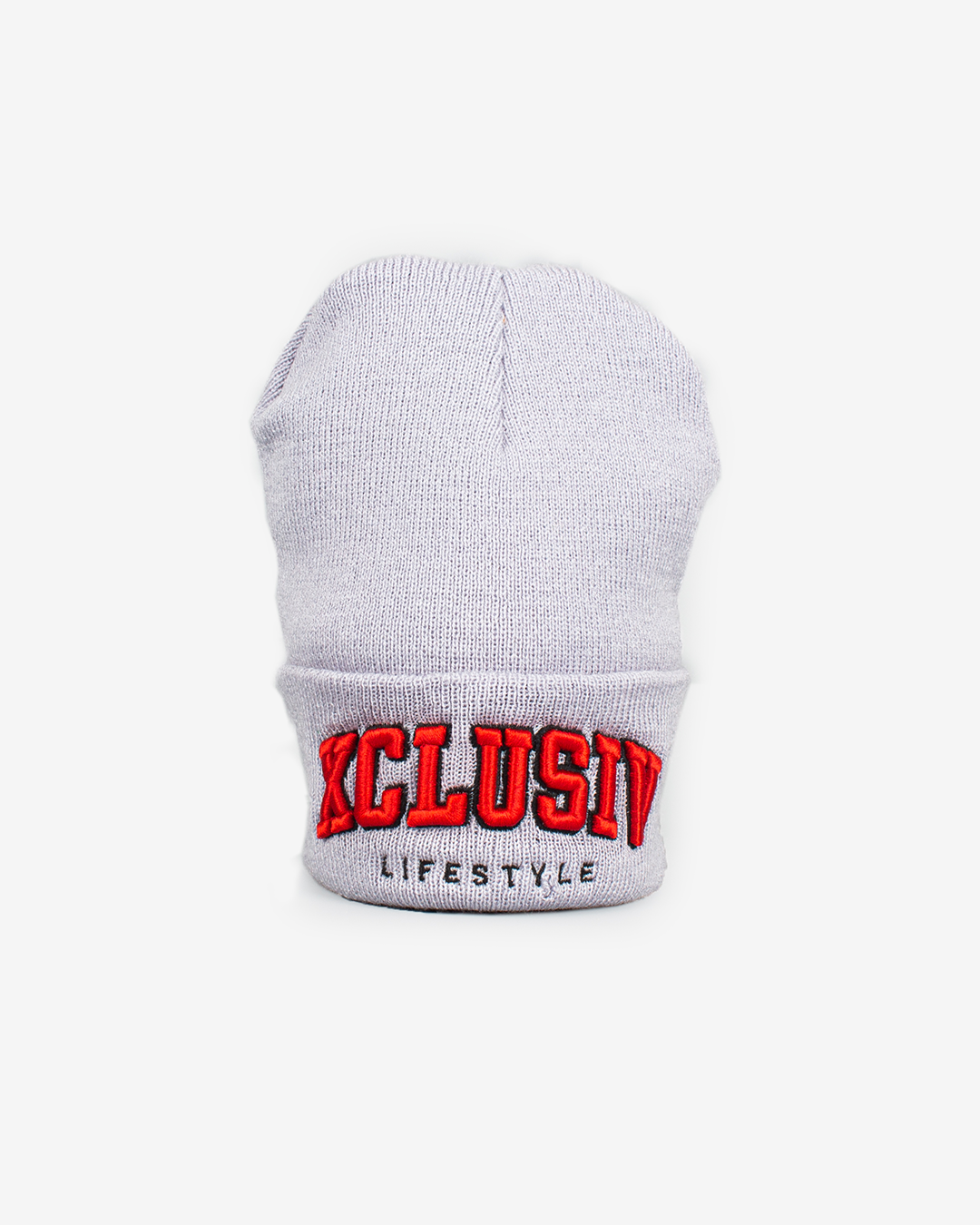 XCLUSIV GRAY VARSITY BEANIE - Xclusiv Clothing Company