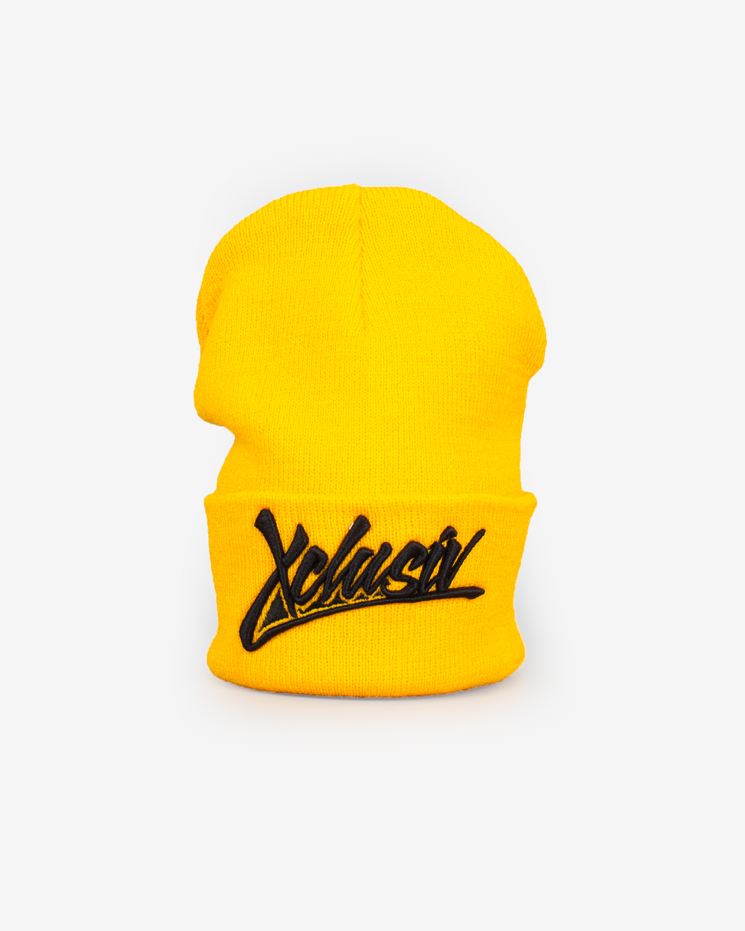 XCLUSIV YELLOW SIGNATURE LOGO BEANIE - Xclusiv Clothing Company