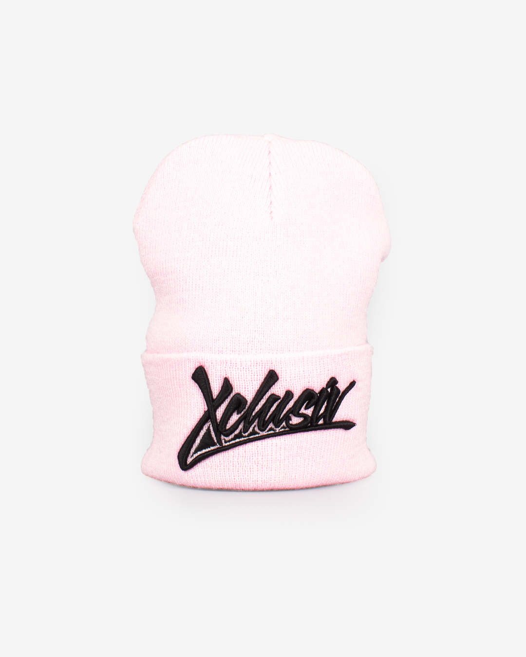 XCLUSIV PINK SIGNATURE LOGO BEANIE - Xclusiv Clothing Company