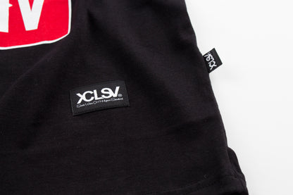 XCLUSIV BLACK STACKE DUP TSHIRT - Xclusiv Clothing Company