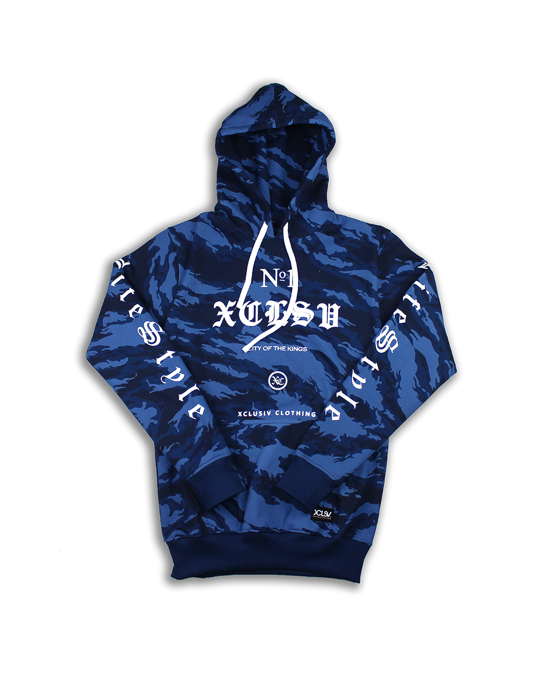 XCLUSIV BLUE TIGER CAMO SWEATSHIRT - Xclusiv Clothing Company