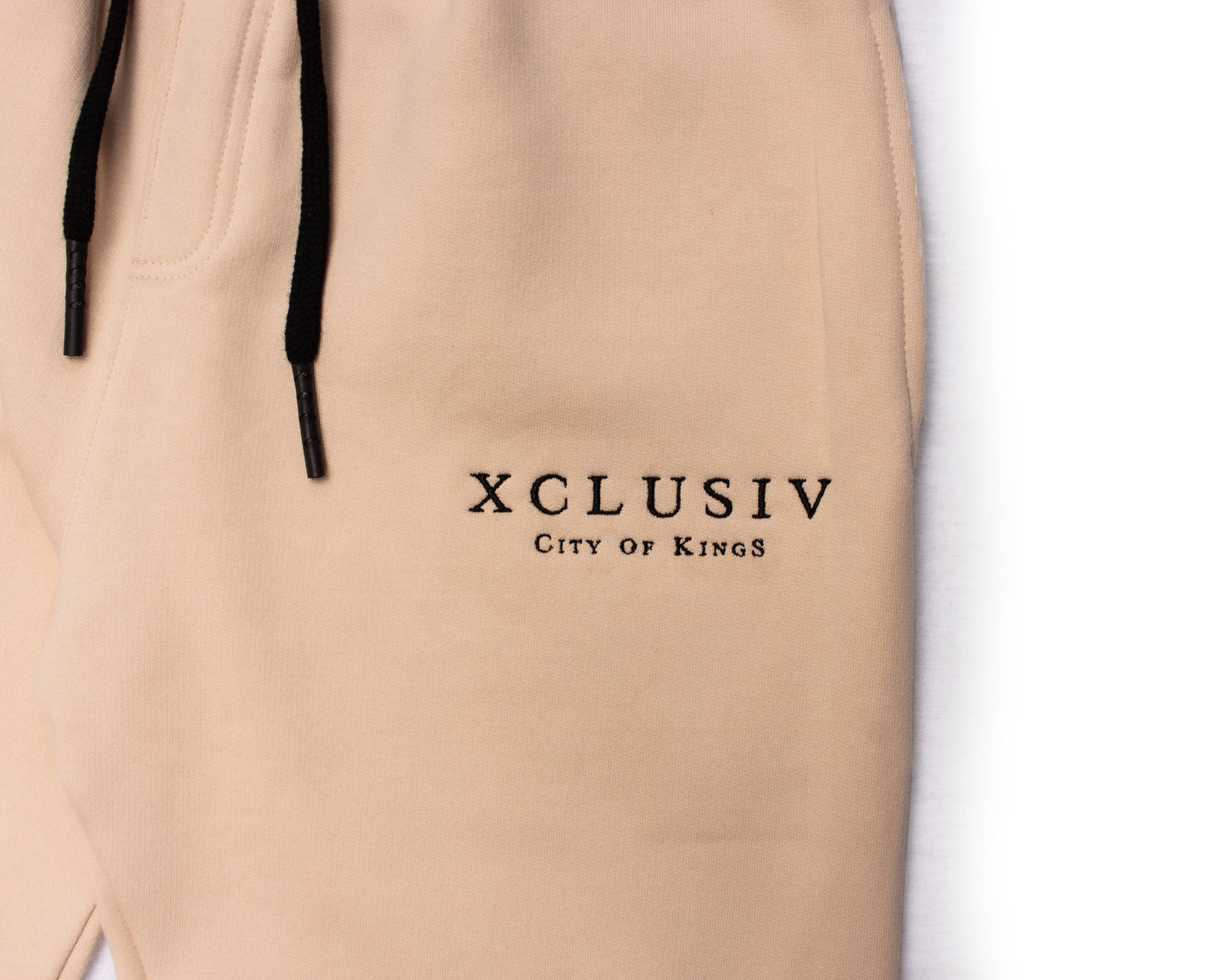 XCLUSIV CITY OF KINGS BEIGE SWEATPANT - Xclusiv Clothing Company