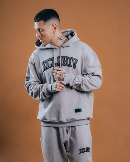 XCLUSIV CEMENT VARSITY SWEATSHIRT - Xclusiv Clothing Company