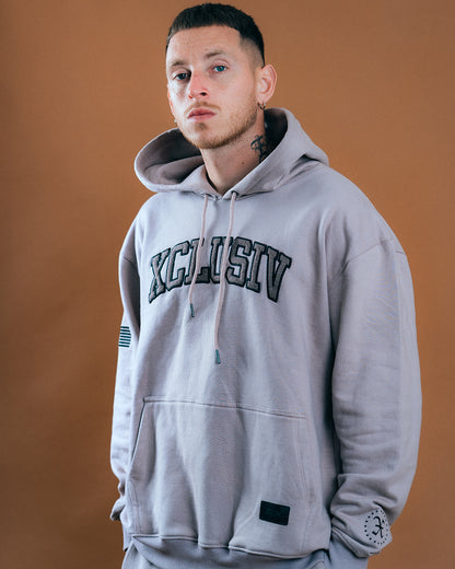 XCLUSIV CEMENT VARSITY SWEATSHIRT - Xclusiv Clothing Company