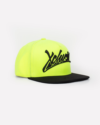 Gorra Xclusiv Neon Green Signature logo Snapback hat - Xclusiv Clothing Company